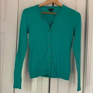 Gap turquoise 100% cotton cardigan size S